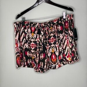 a.n.a Colorful Ikat Print Lightweight Pull On Women's Shorts Size XL NWT